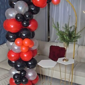 🎈✨ **¡Haz de tus eventos algo inolvidable con nuestro Arco Party Deluxe!** ✨🎈 Transforma cualquier ocasión especial en un evento de ensueño con nuestro impresionante arco de globos en tonos rojo, negro y plateado ó del color que se ajuste a su celebración. Perfecto para cumpleaños, bodas, aniversarios, y todo tipo de celebraciones. 🔹 **Diseño elegante y moderno** 🔹 **Ideal para fotos espectaculares** 🔹 **Se adapta a cualquier decoración** 🔹 **Disponible para arrendar en eventos grandes y pequeños** 📞 **¡Reserva ahora!** Contáctanos por mensaje directo y poder confirmar el valor del traslado el cual dependerá de la comuna. 🌟 **Síguenos en Instagram y Facebook** para ver más ideas de decoración y promociones exclusivas